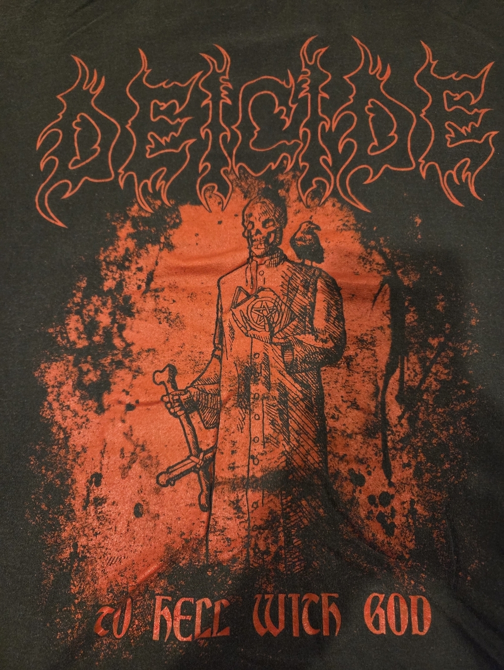 ☠️DEICIDE - TO HELL WITH GOD - VINTAGE SHIRT - MENS SIZE 2XL